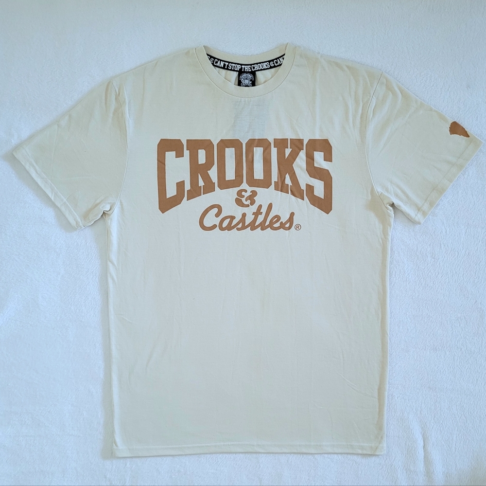 Crooks💰 & Castles🏰 Cream Logo Tee👕 - NWT